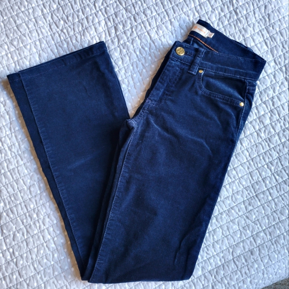 Size 23 Tory Burch Navy Corduroy Pants